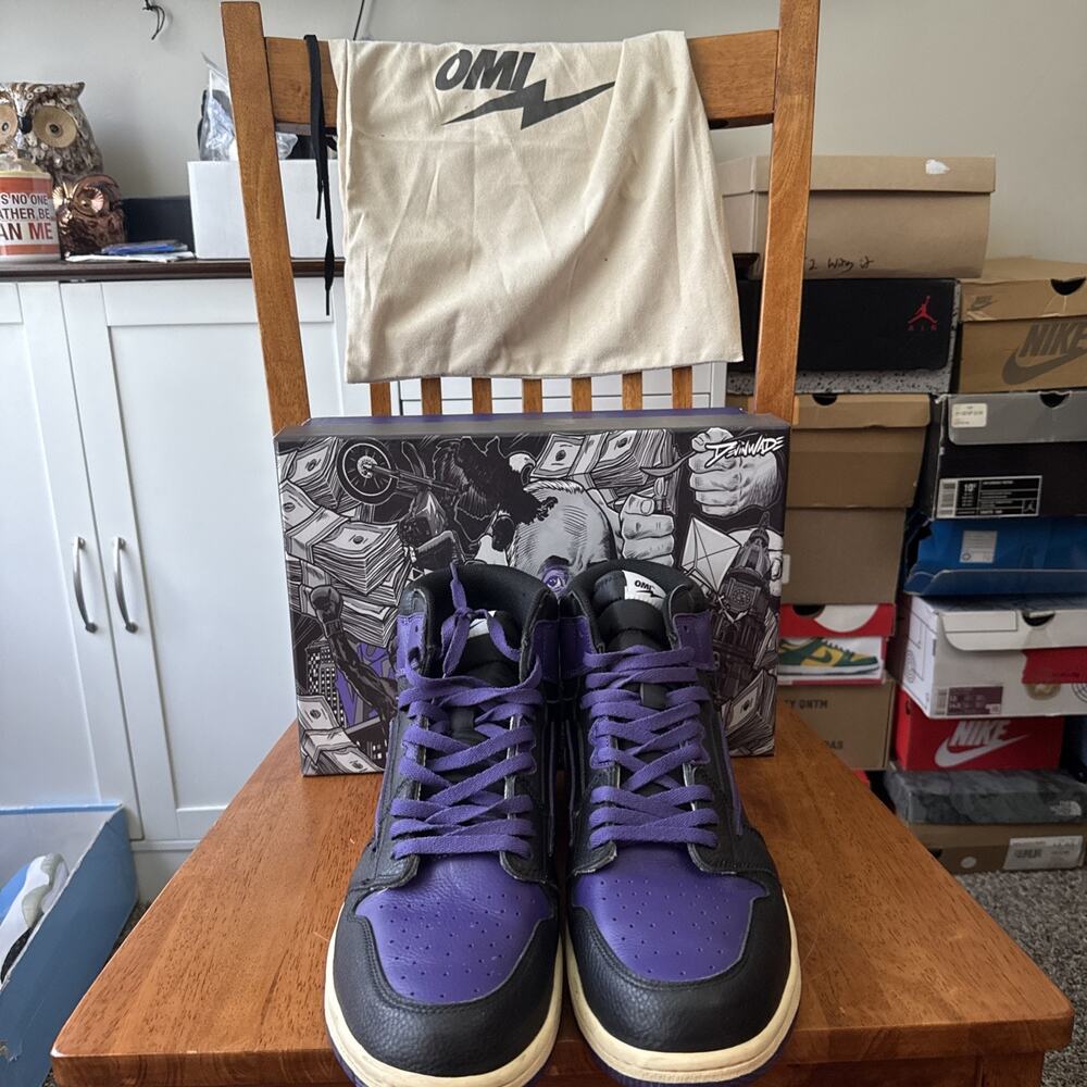 Size 15 Omi Reloaded High Black Purple Shoes BS201